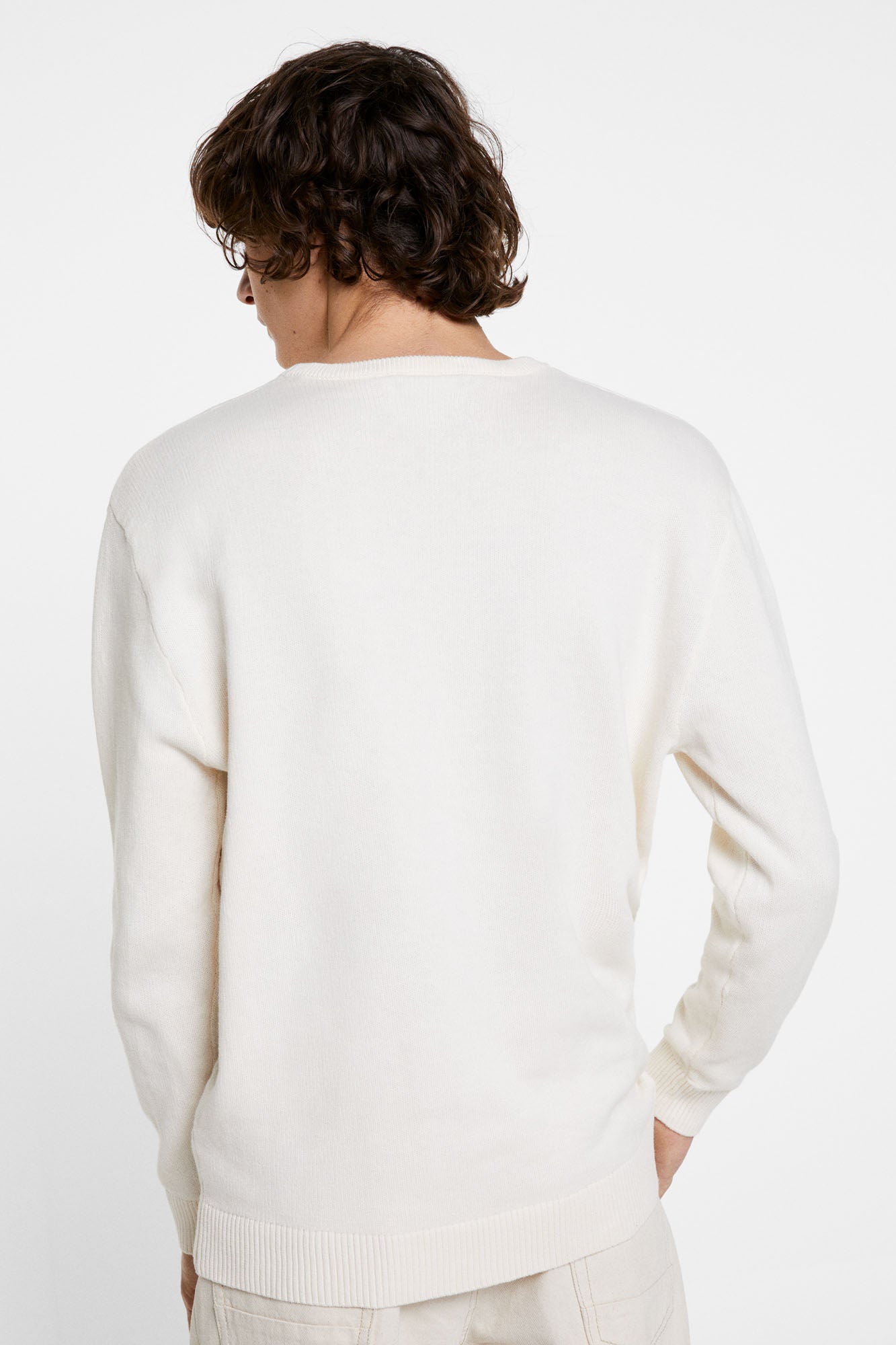 Plain embroidered jumper