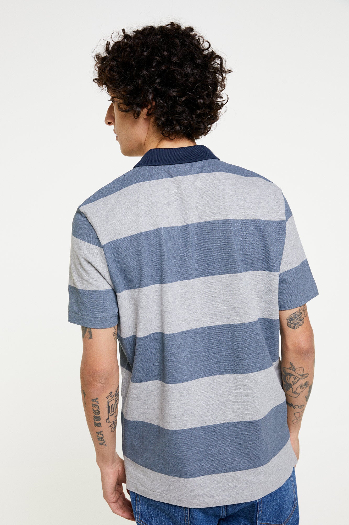 Kodak stripe Color Block piqué polo shirt (Regular Fit) - Grey