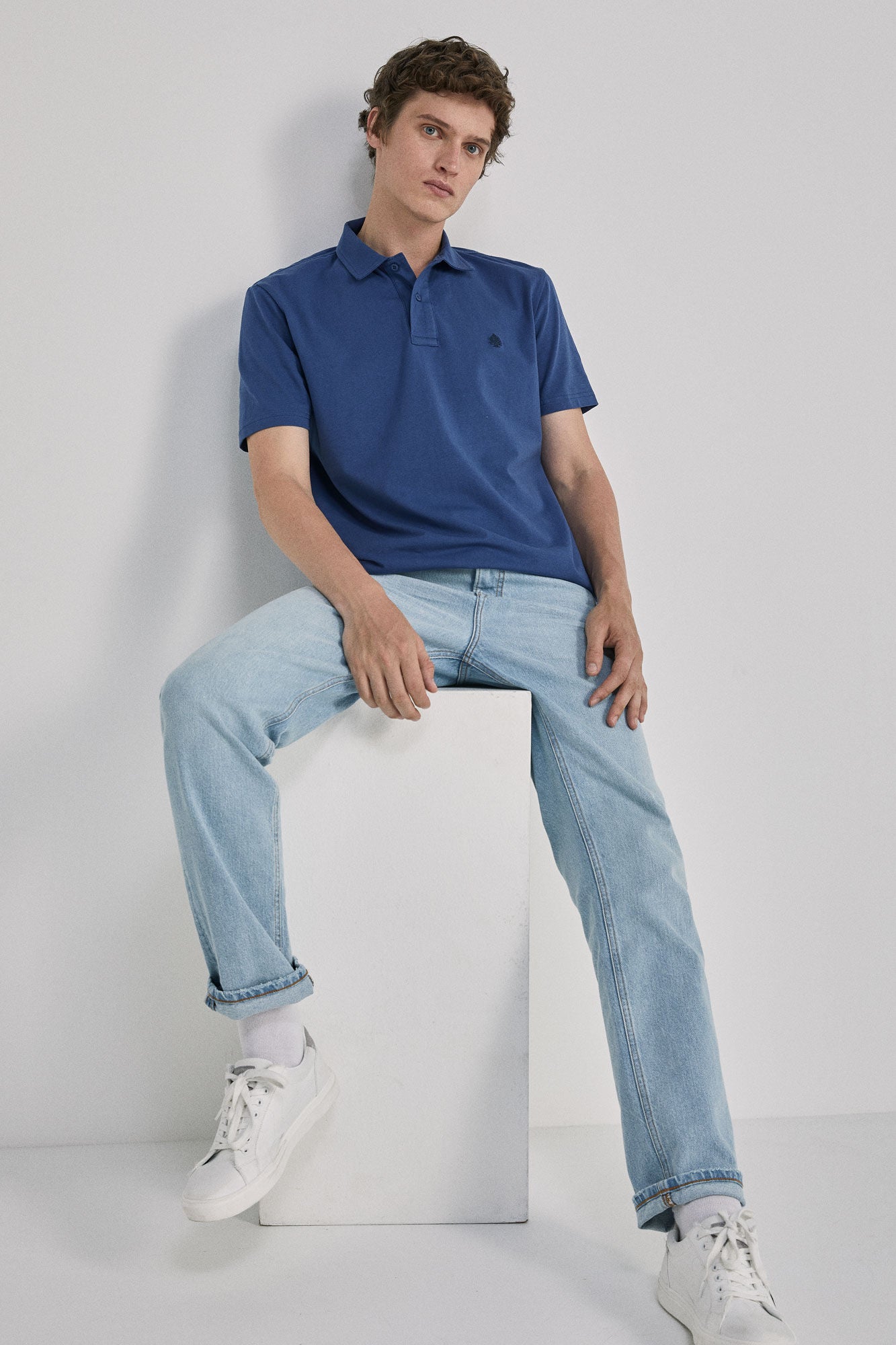 Colour comfort polo shirt (Regular Fit) - Blue