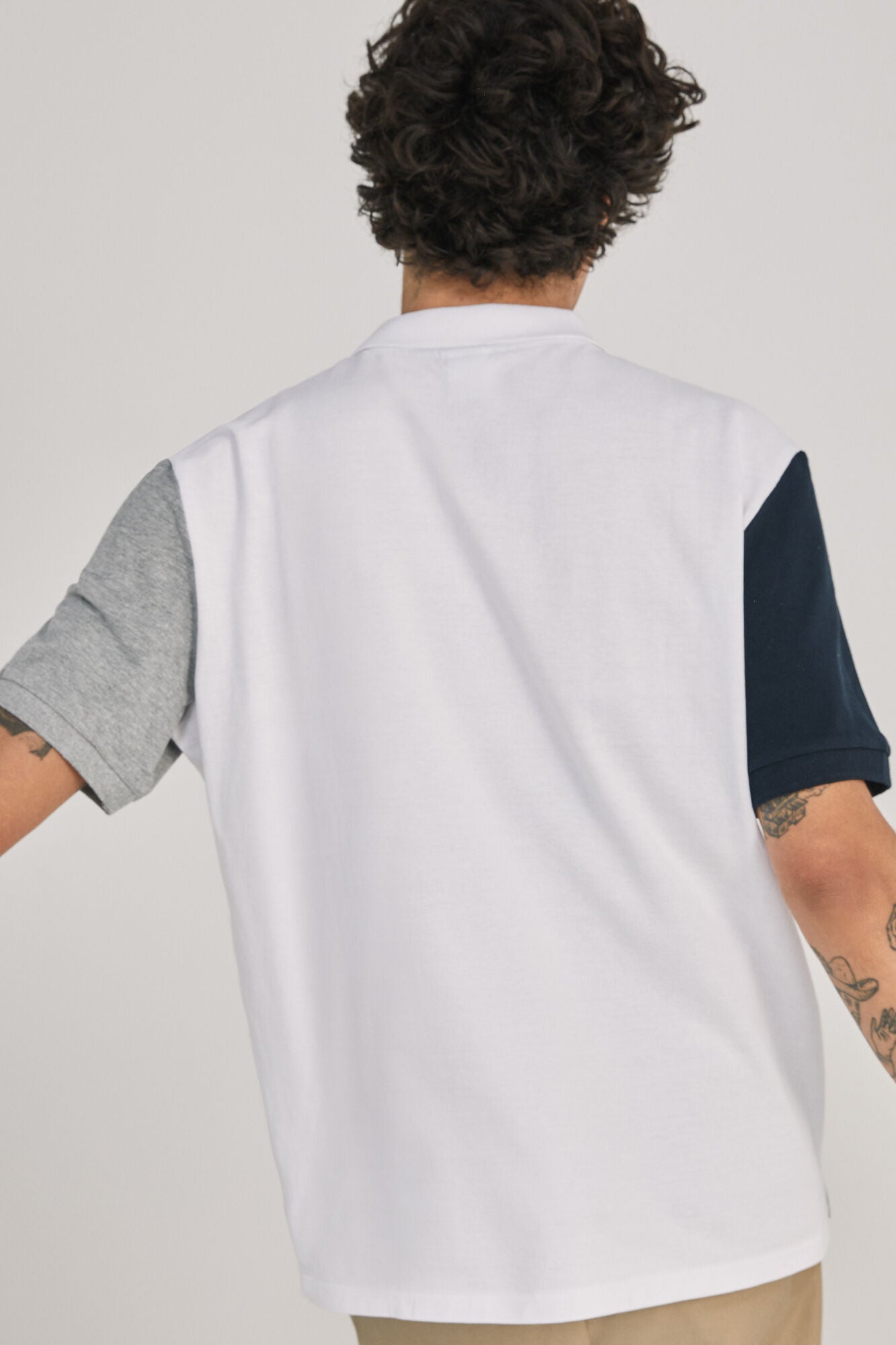 Contrast Block piqué polo shirt (Regular Fit) - White