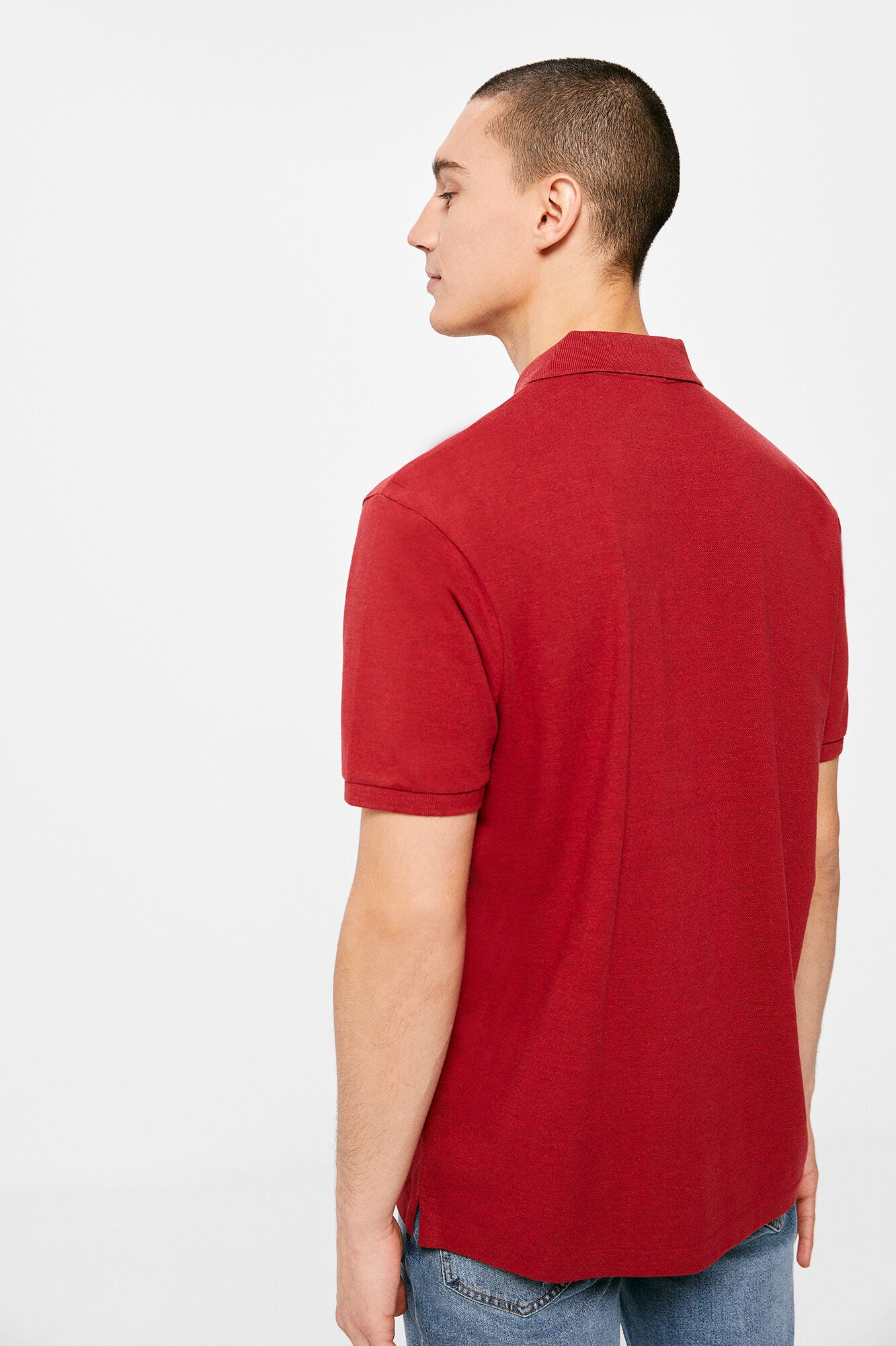 Overdyed polo shirt (Regular Fit) - Red