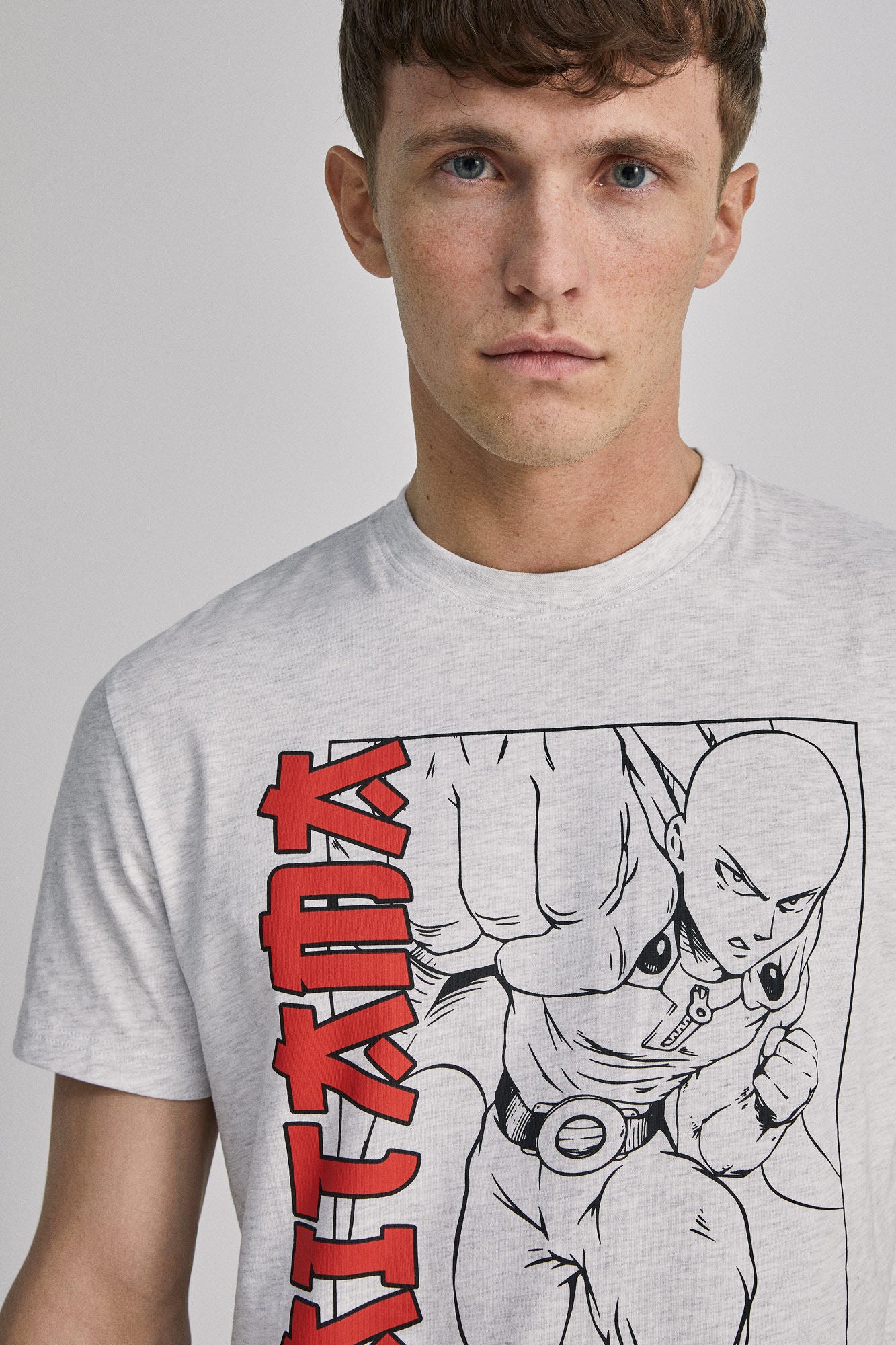 White One Punch Printed T-Shirt