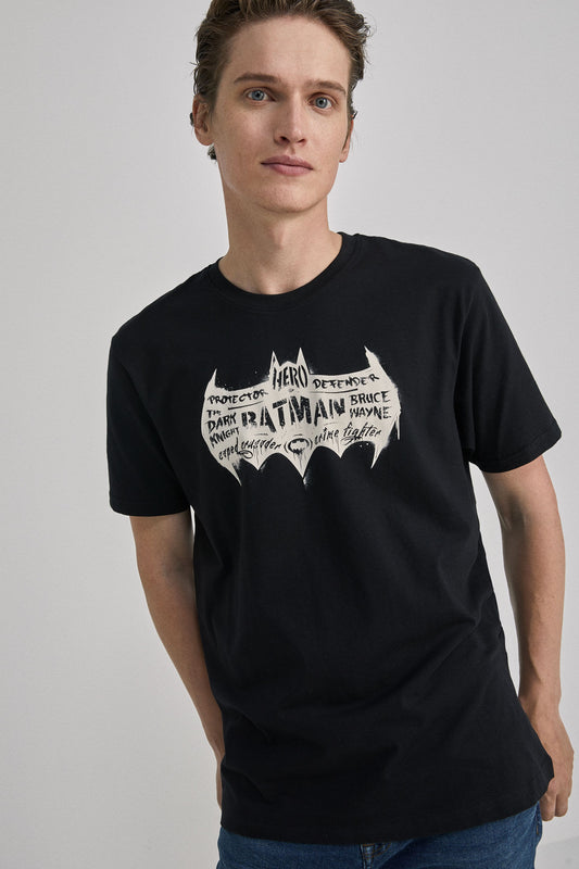 Black Batman Printed T-shirt