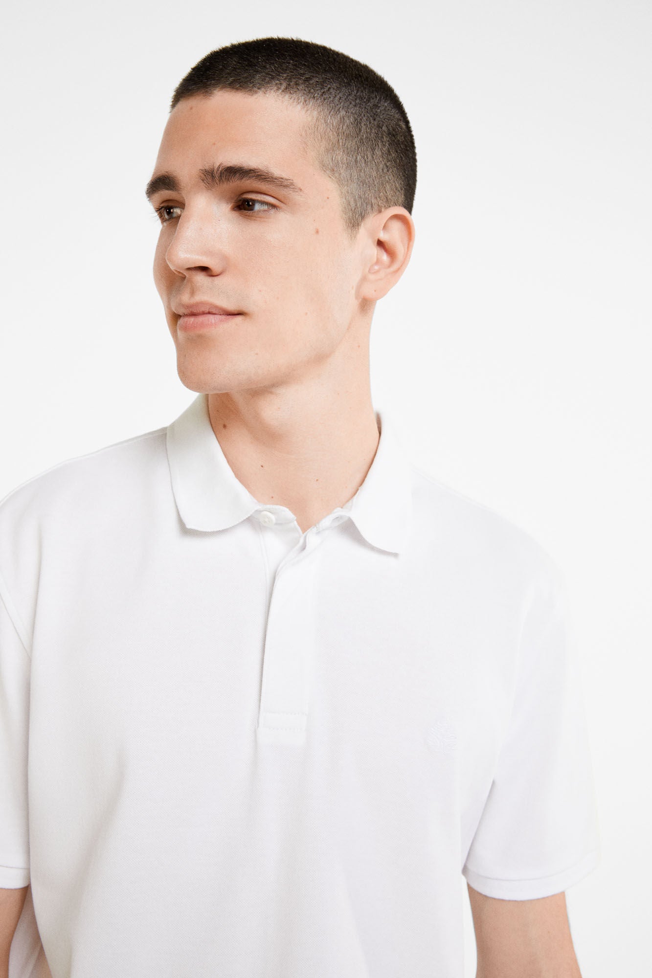 Essential piqué polo shirt (Slim Fit) - White