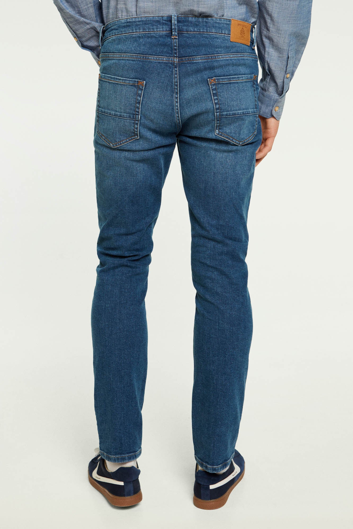 Medium-dark wash slim fit jeans