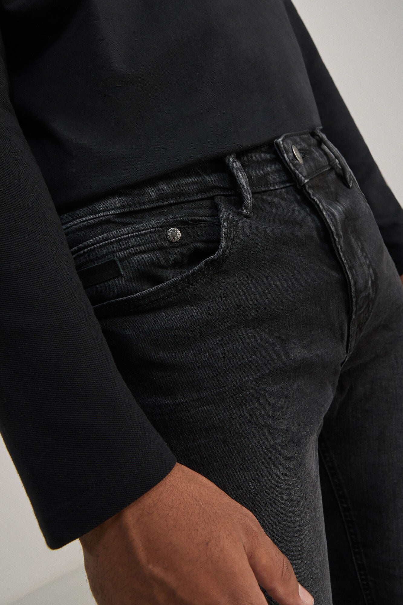 Black wash slim fit jeans