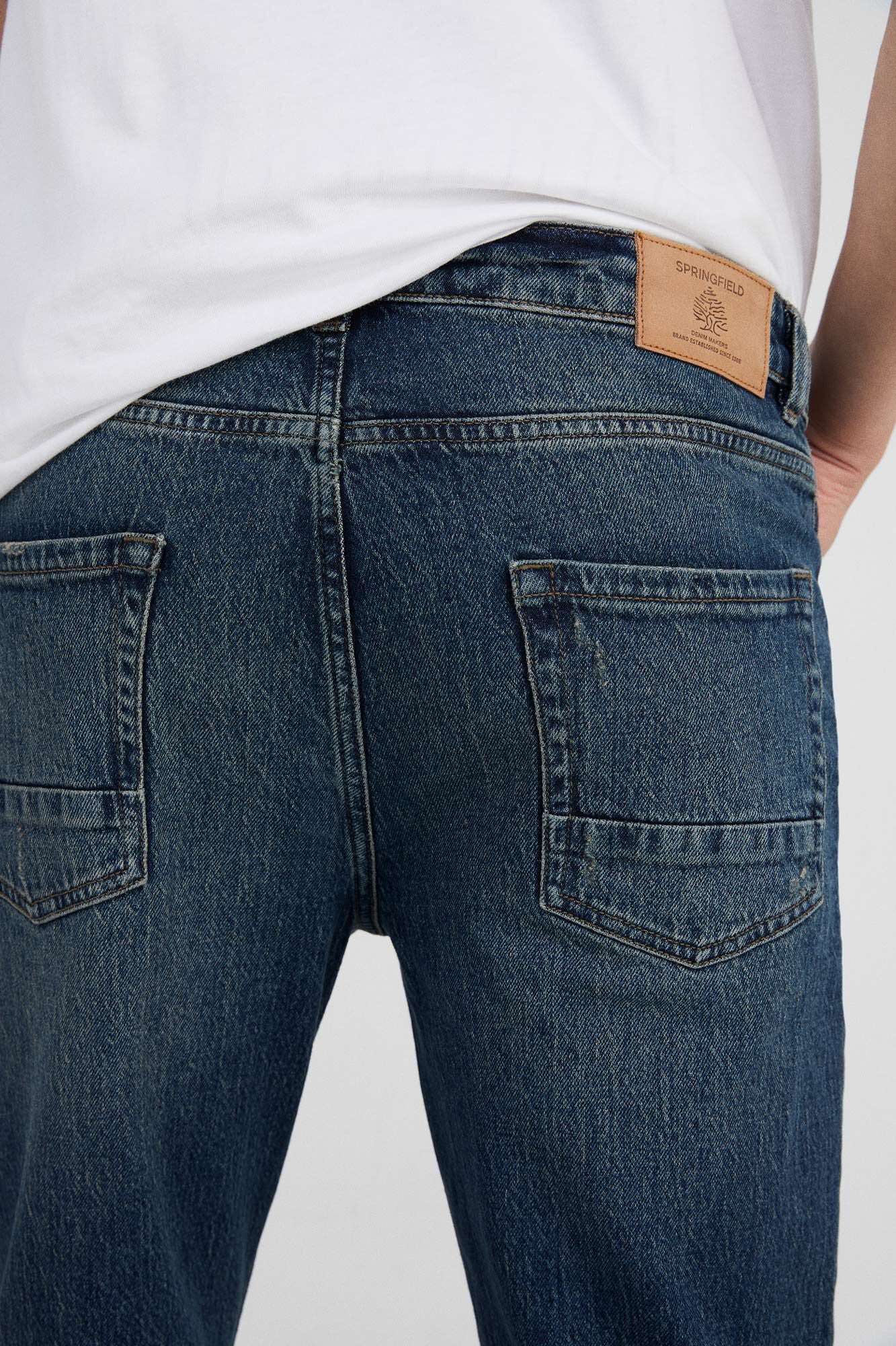 Medium wash slim fit jeans