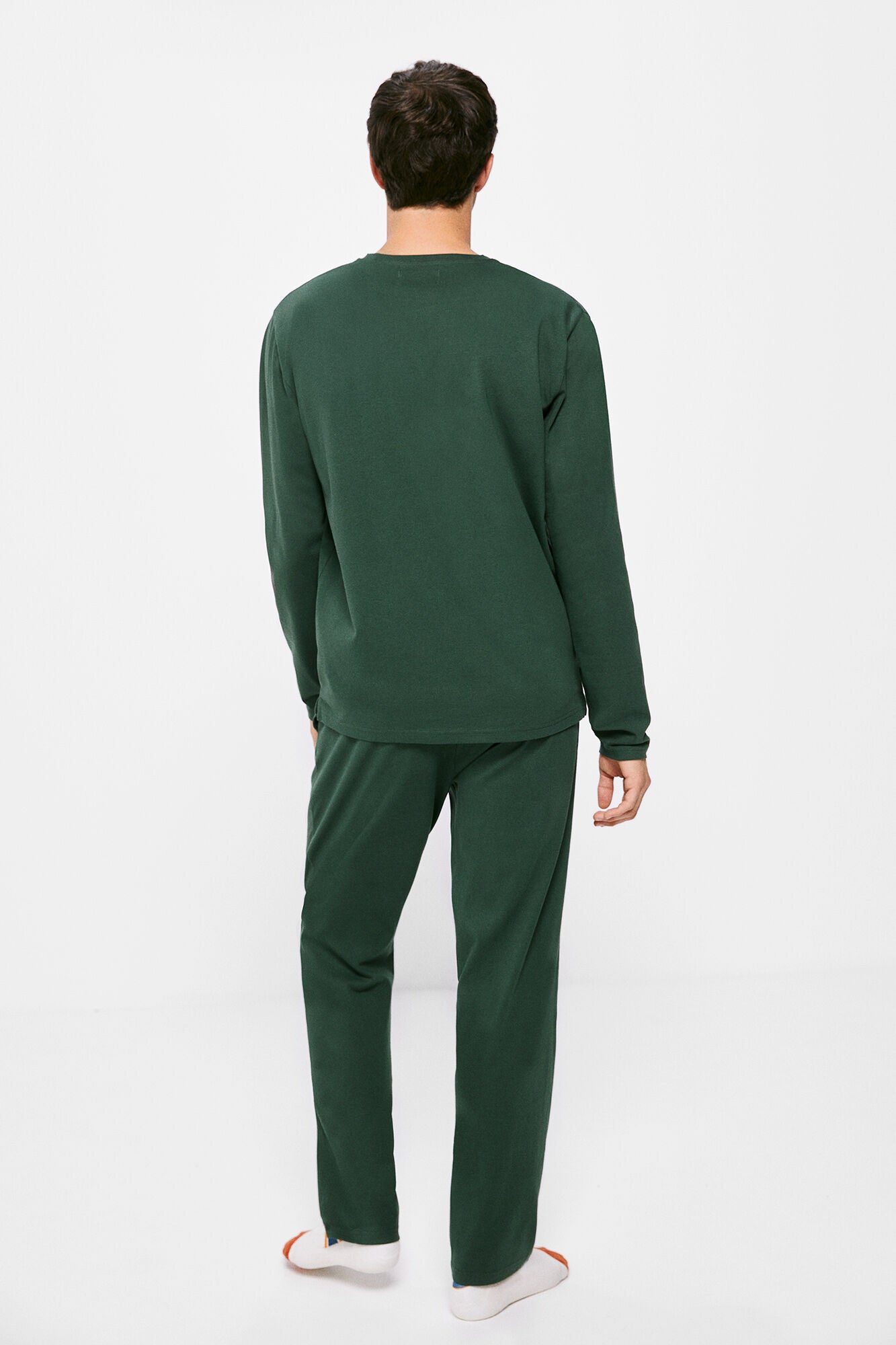 Green Plain Pajamas Set