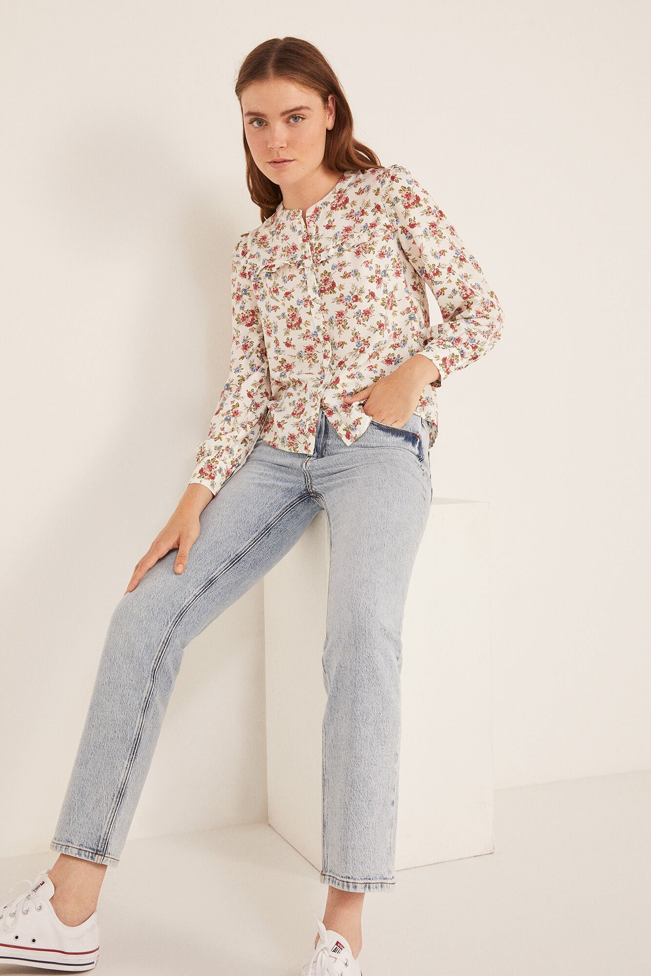 Flounced yoke blouse – Springfield