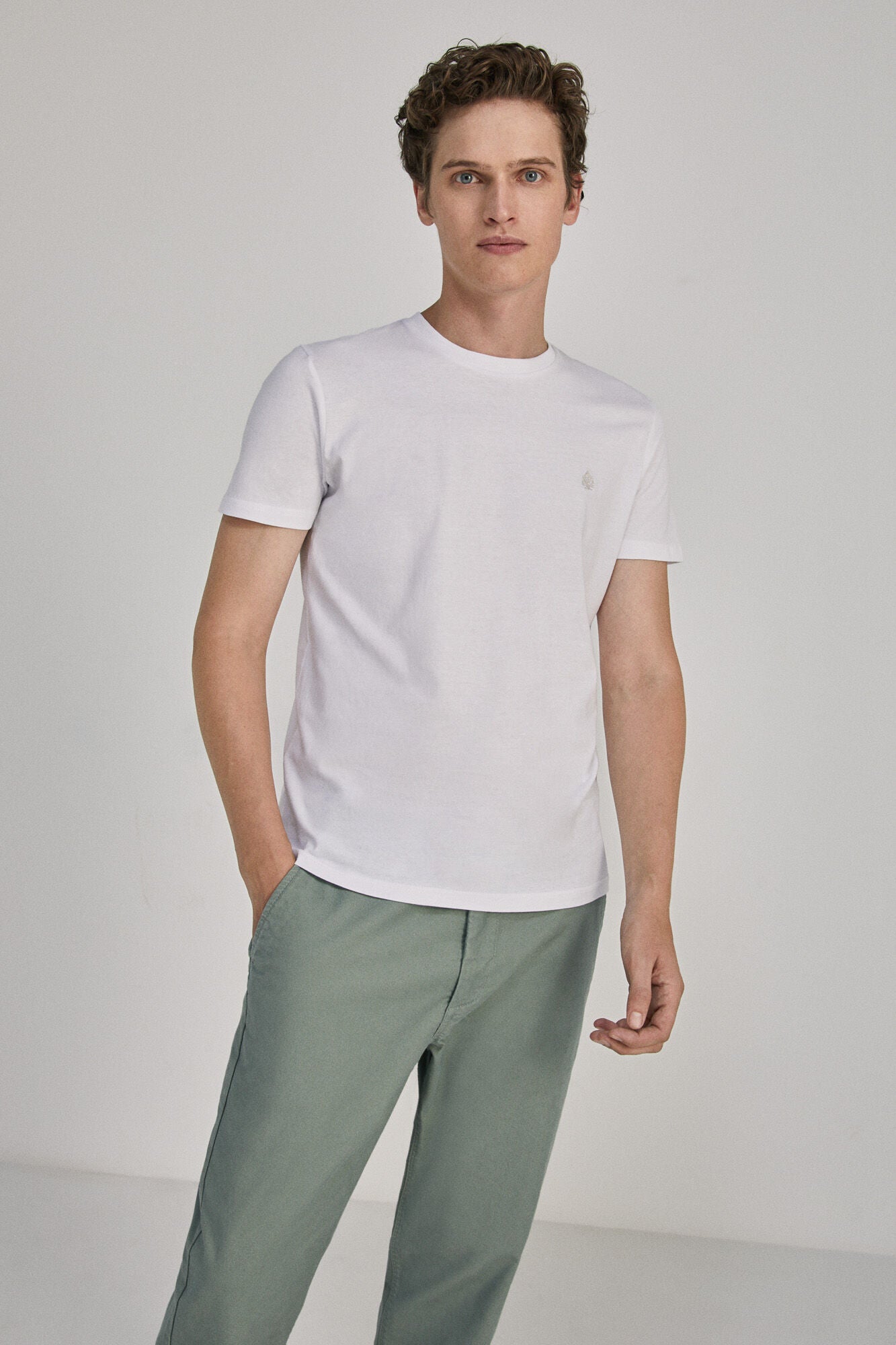 White Plain Round Neck Essential T-shirt – Springfield