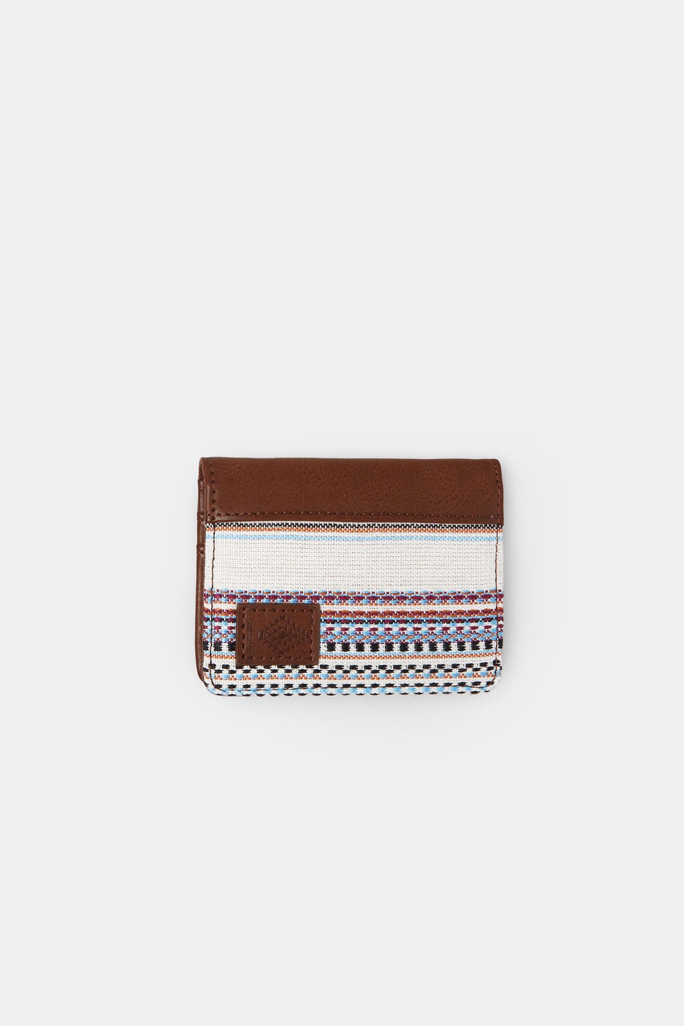 White Small Stripe Wallet