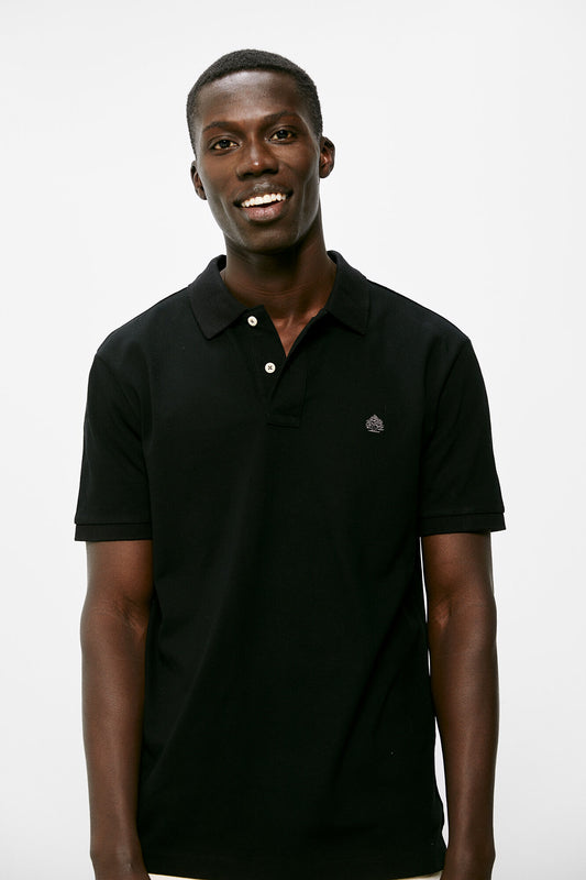 Essential piqué polo shirt (Regular Fit) - Black