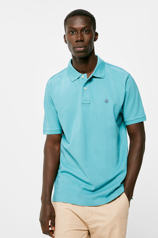 Essential piqué polo shirt (Regular Fit) - Turquoise
